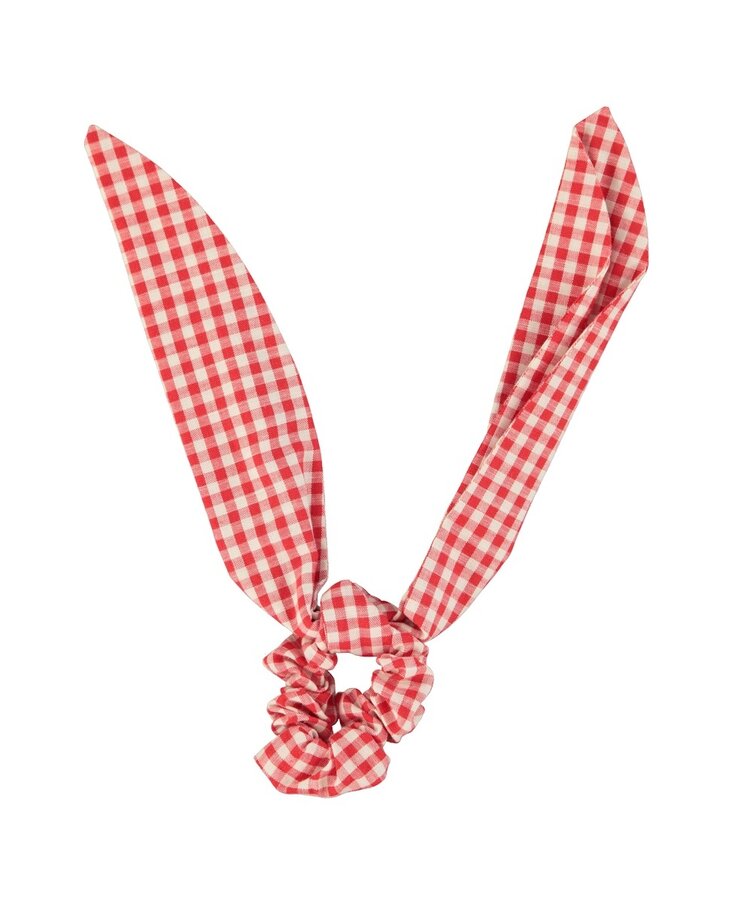 Piupiuchick scrunchie | red & ecru checkered