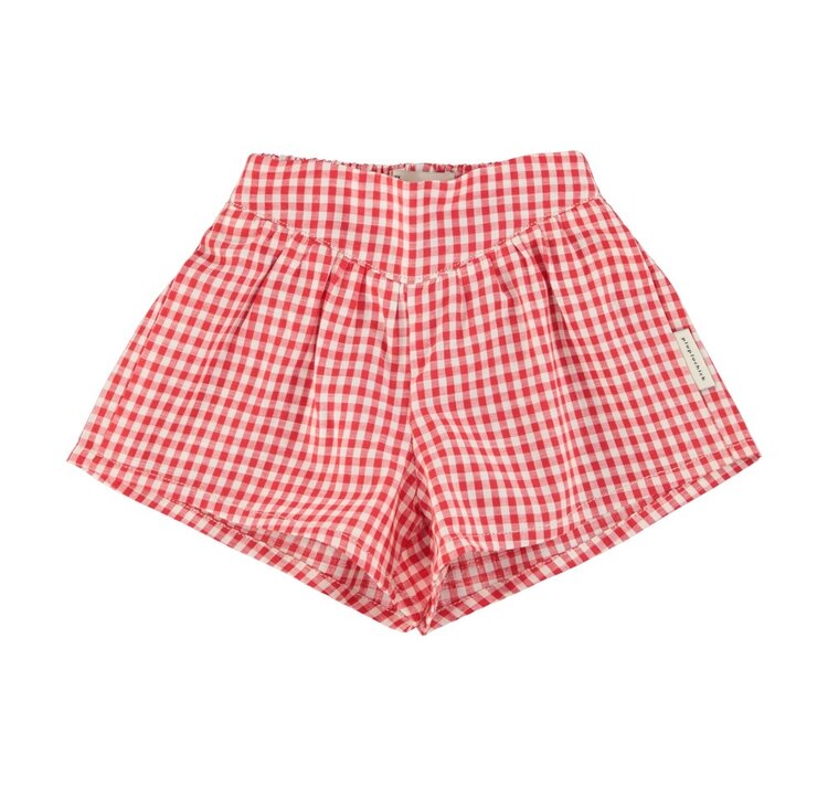 Piupiuchick shorts | red & ecru checkered