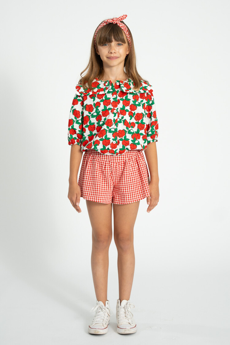 Piupiuchick shorts | red & ecru checkered