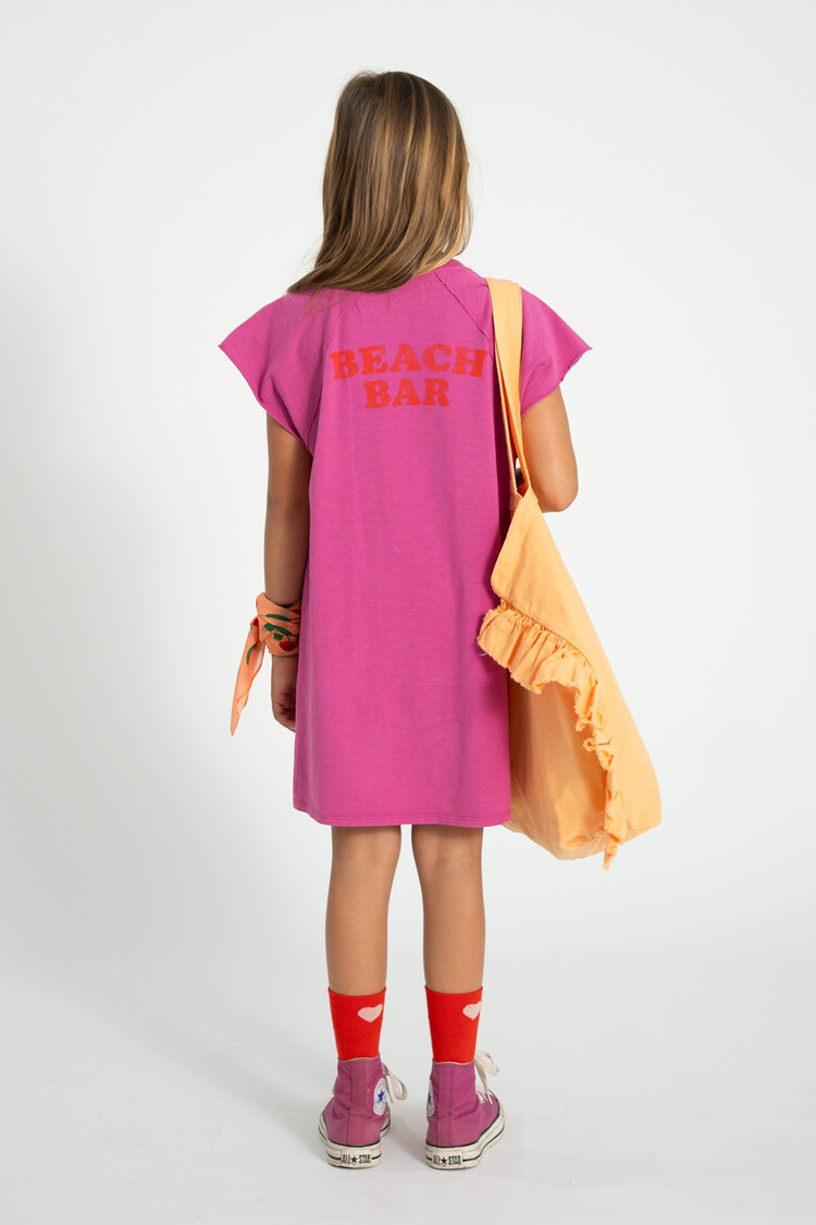 Piupiuchick t shirt dress | fuchsia w/ ice cream print