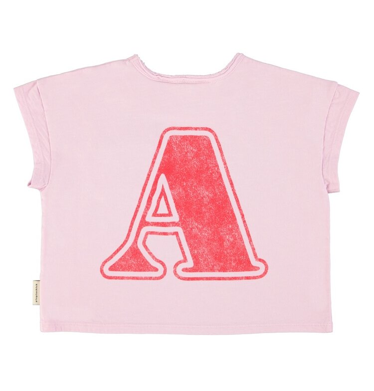 Piupiuchick t'shirt | lilac w/ "A" print