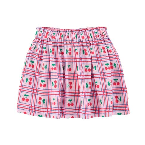 Piupiuchick short skirt | lilac w/ cherries allover