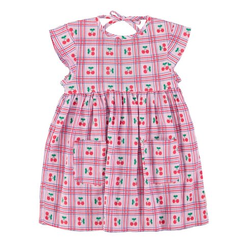 Piupiuchick short dress | lilac w/ cherries allover