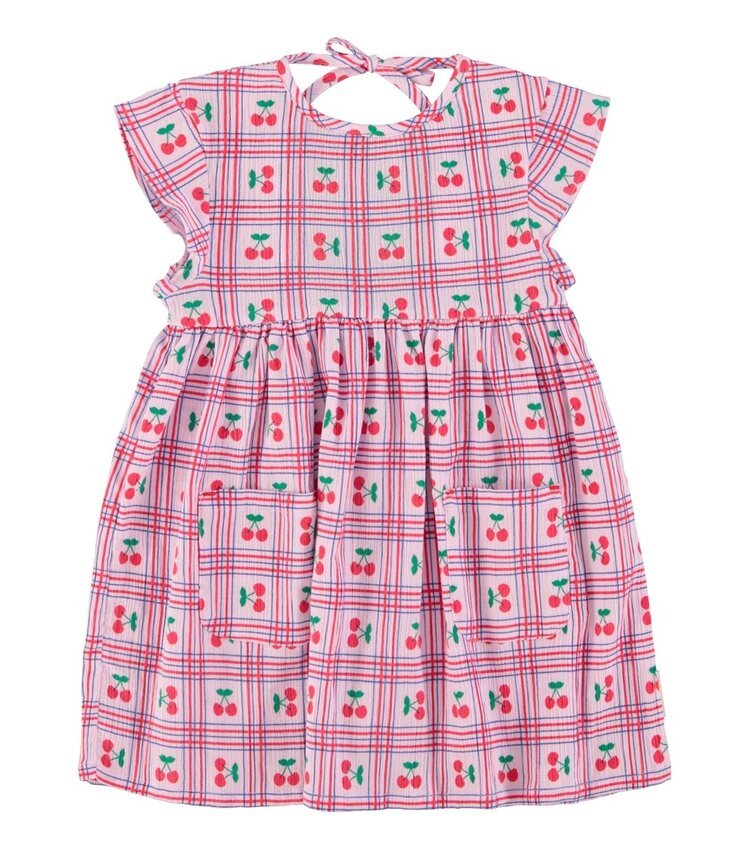 Piupiuchick  short dress | lilac w/ cherries allover