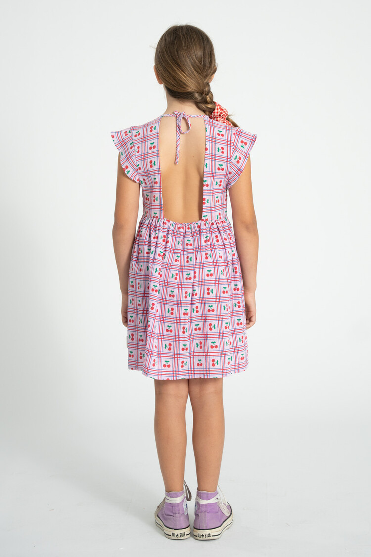 Piupiuchick  short dress | lilac w/ cherries allover