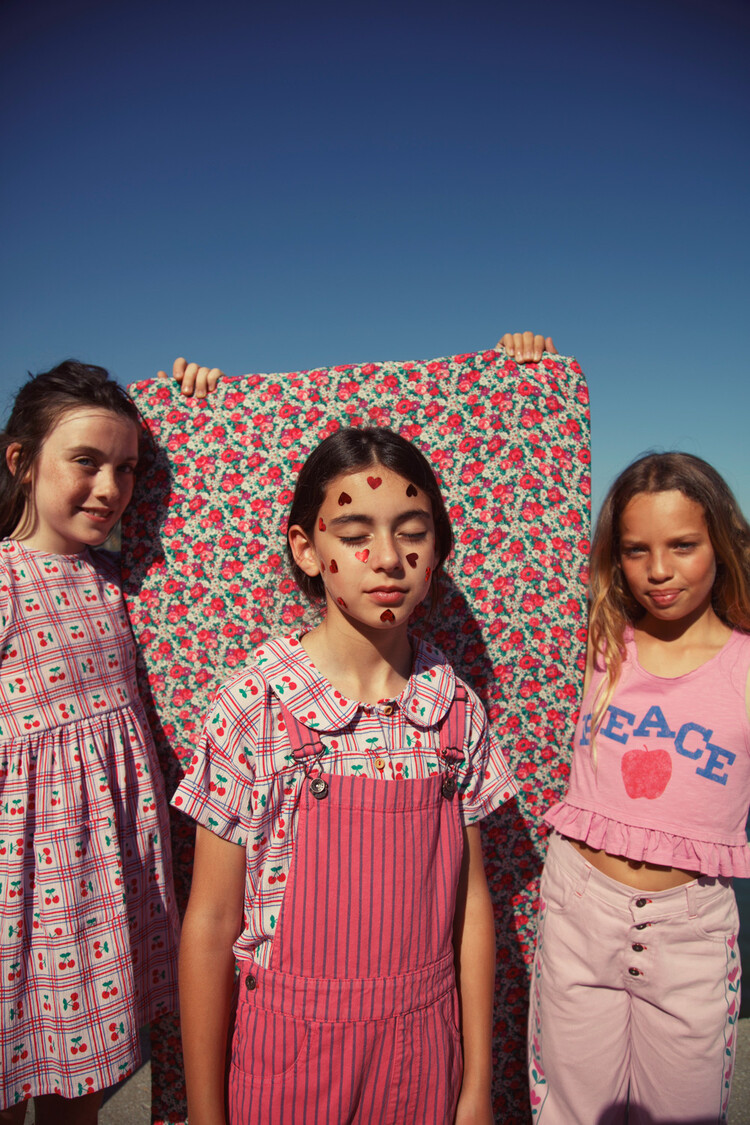 Piupiuchick  short dress | lilac w/ cherries allover