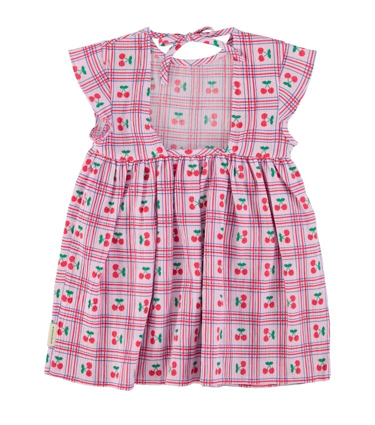 Piupiuchick  short dress | lilac w/ cherries allover