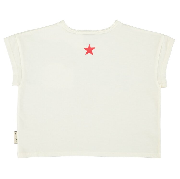 Piupiuchick t'shirt |ecru w/ "peace" print