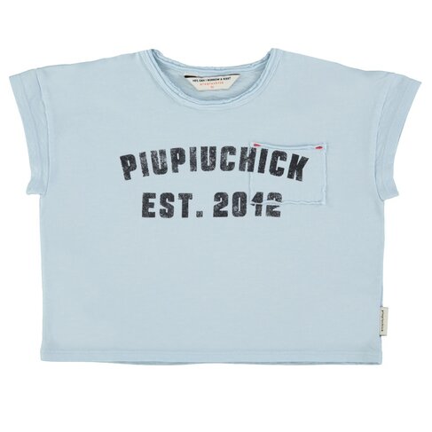 Piupiuchick t'shirt | light blue w/ "piupiuchick" print