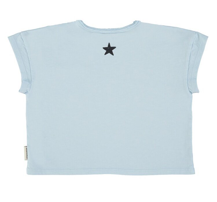 Piupiuchick t'shirt | light blue w/ "piupiuchick" print