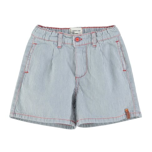 Piupiuchick boy shorts | ecru w/ indigo stripes