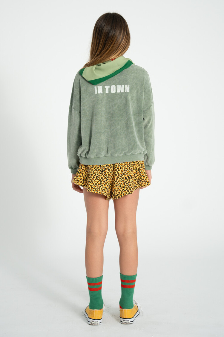 Piupiuchick sweatshirt | washed green w/ "best friend" print