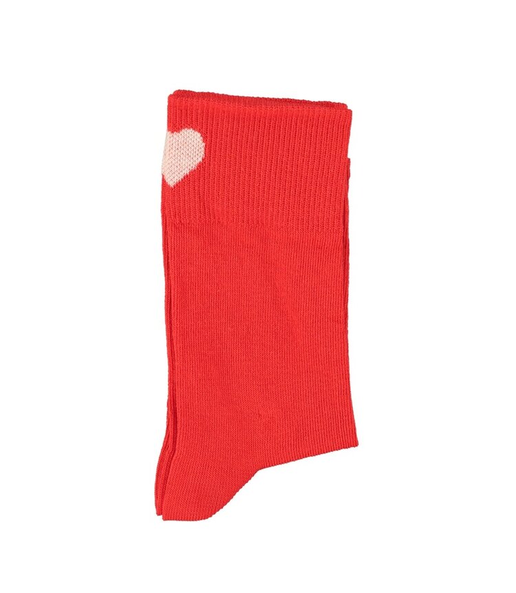 Piupiuchick socks | red w/ ecru heart