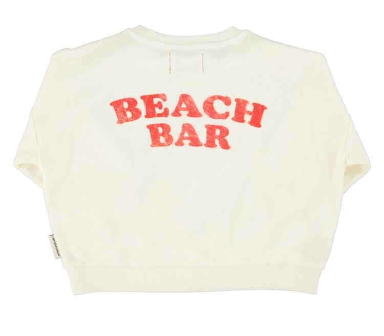 Piupiuchick sweatshirt | ecru w/ ice cream print