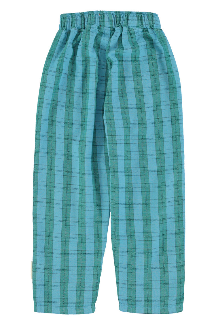 Piupiuchick  unisex trousers | blue & green checkered
