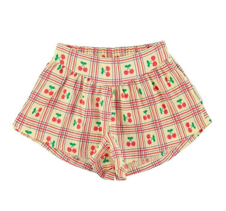 Piupiuchick Shorts | Light Yellow w/ Cherries allover