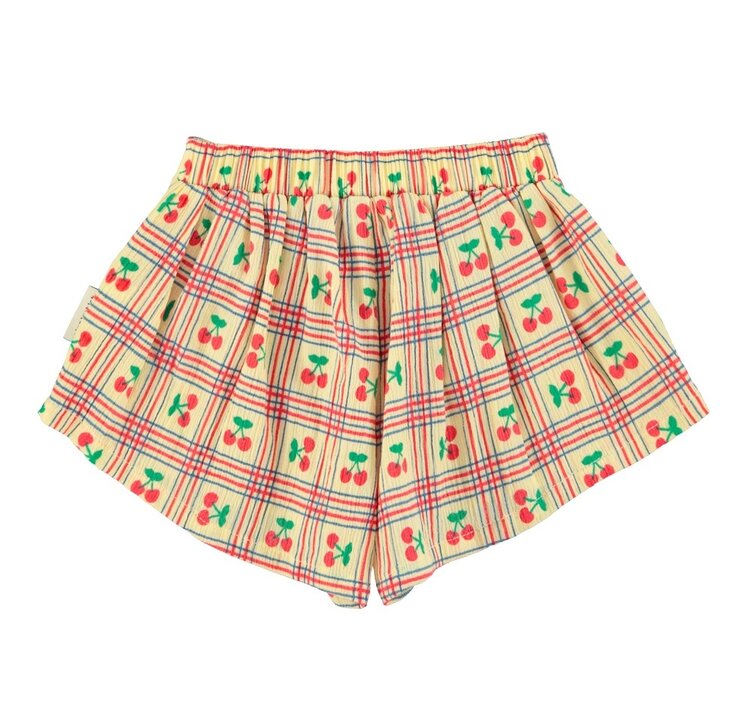 Piupiuchick Shorts | Light Yellow w/ Cherries allover