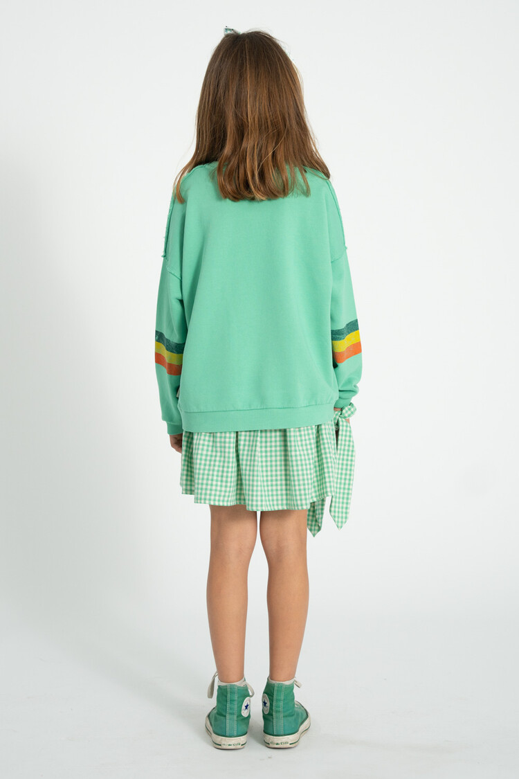 Piupiuchick sweatshirt | green w/ multicolor stripes