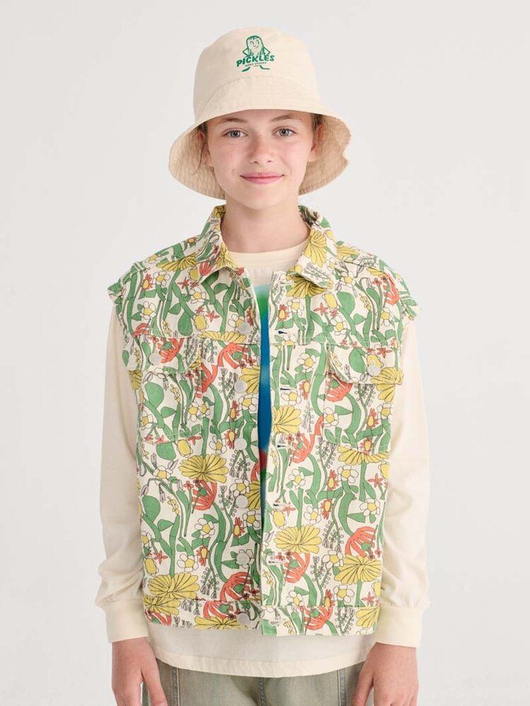 Bobo Choses Color Herbalist all over twill vest