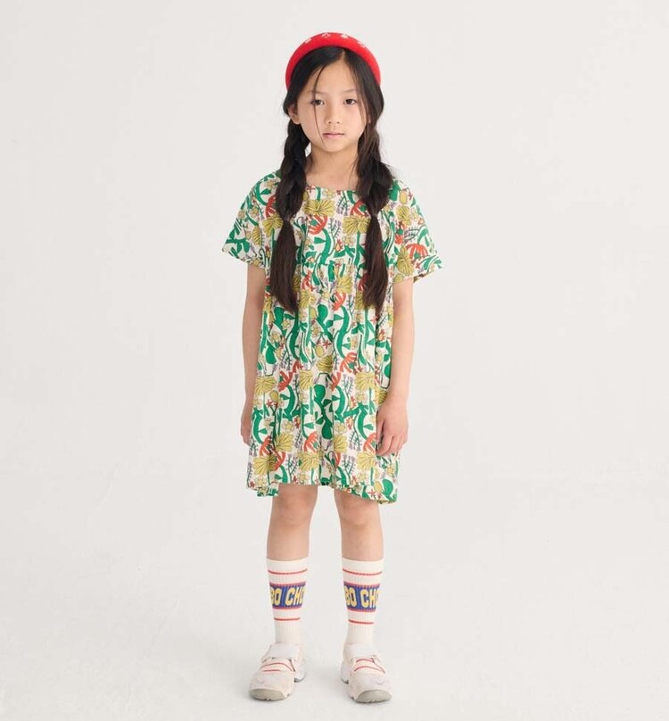 Bobo Choses Color Herbalist all over woven dress