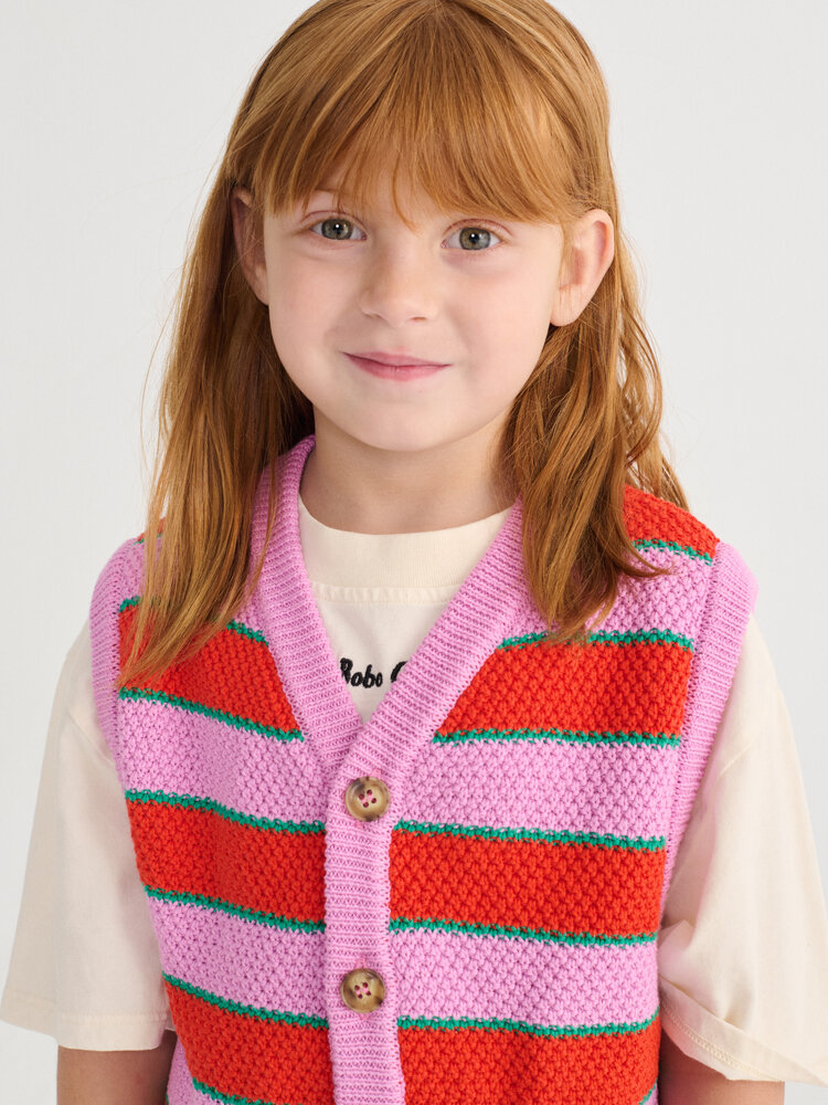 Bobo Choses BC Striped knitted vest
