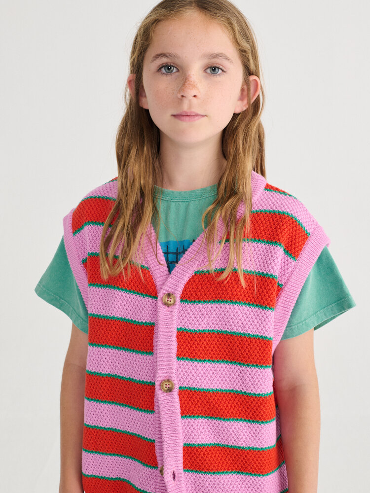 Bobo Choses BC Striped knitted vest