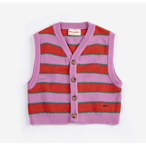 Bobo Choses BC Striped knitted vest