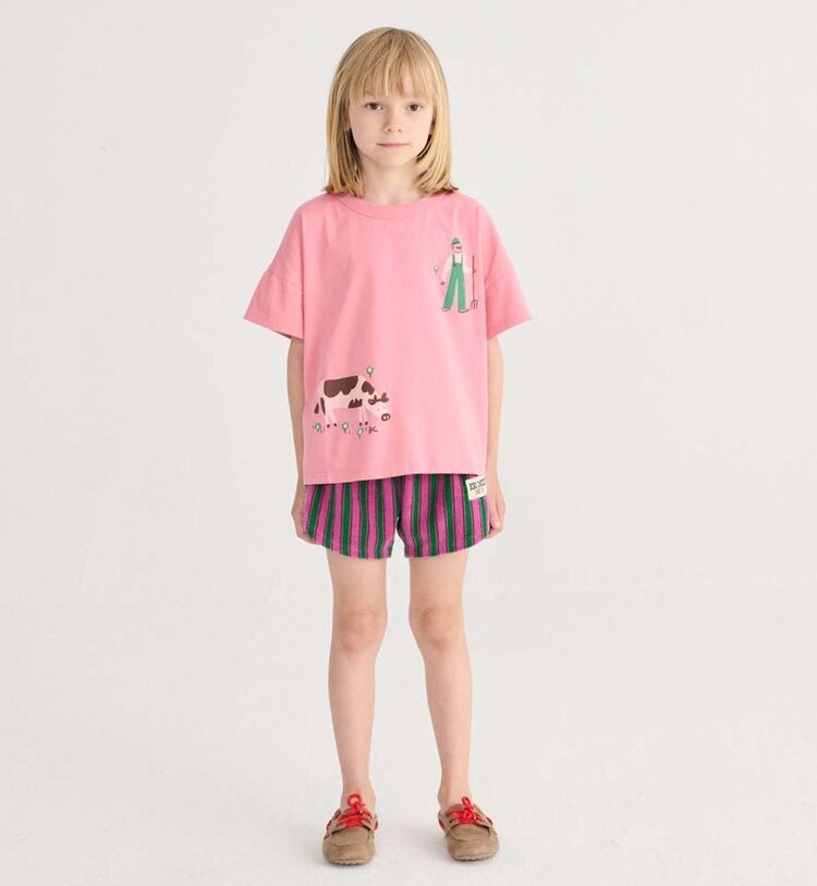 Bobo Choses Striped terry cloth shorts