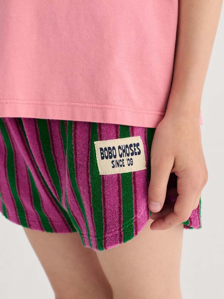 Bobo Choses Striped terry cloth shorts