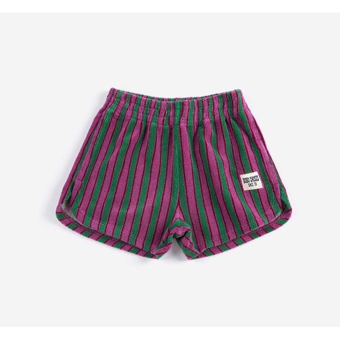 Bobo Choses Striped terry cloth shorts