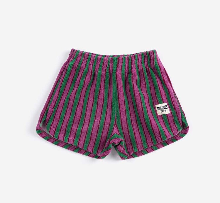 Bobo Choses Striped terry cloth shorts