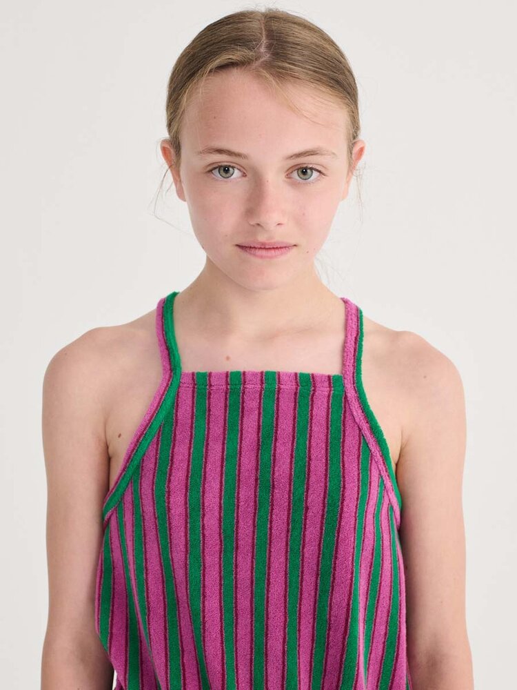 Bobo Choses Striped terry cloth playsuit