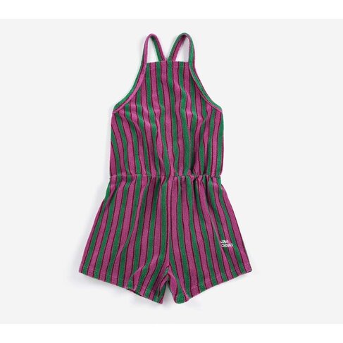 Bobo Choses Striped terry cloth playsuit