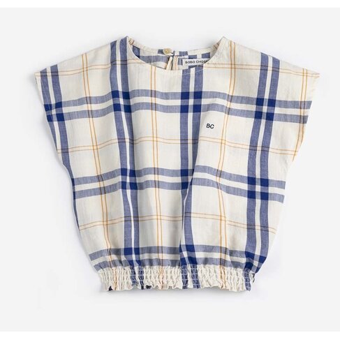 Bobo Choses Fun Tartan woven top