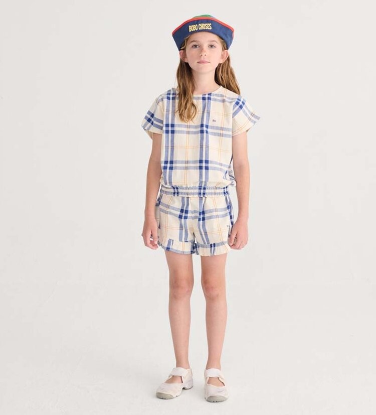 Bobo Choses Fun Tartan woven top