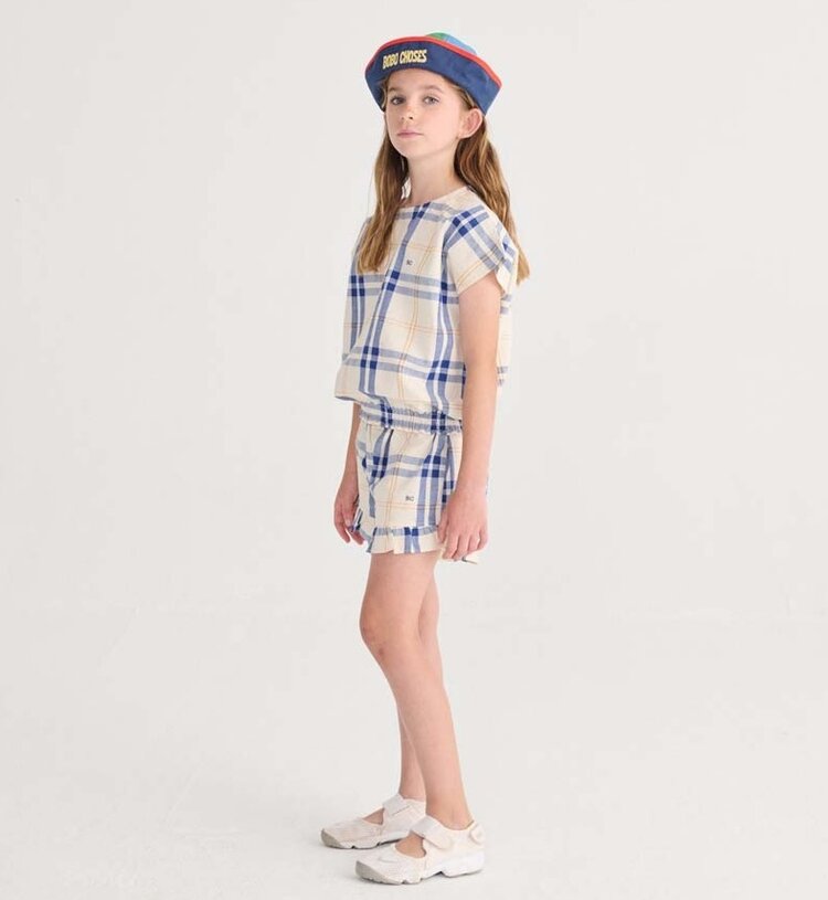 Bobo Choses Fun Tartan woven top