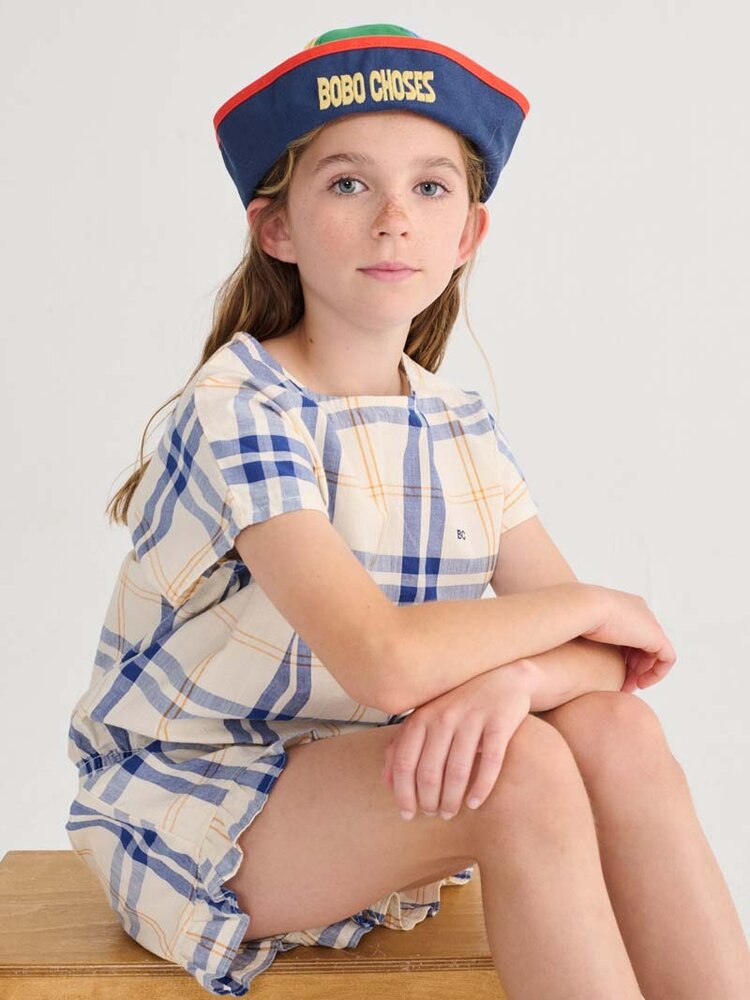 Bobo Choses Fun Tartan woven top
