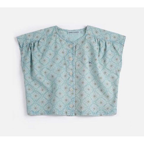 Bobo Choses Daisy Mosaic all over woven top