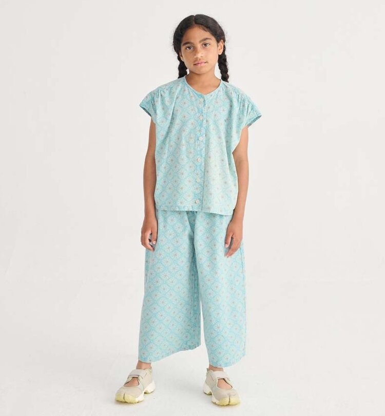 Bobo Choses Daisy Mosaic all over woven top