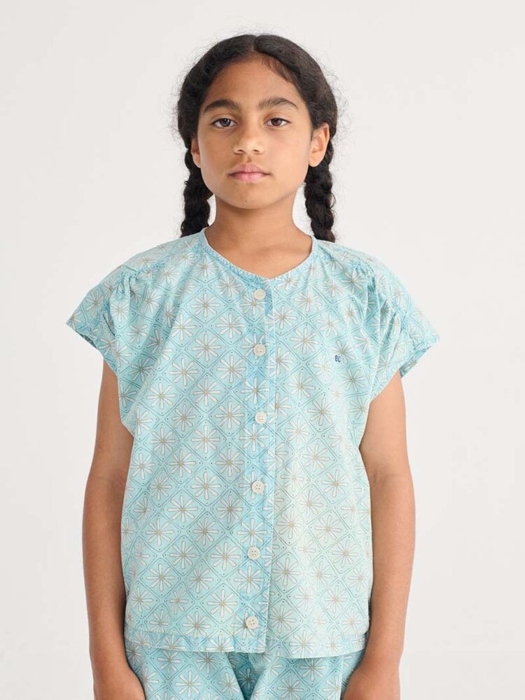 Bobo Choses Daisy Mosaic all over woven top