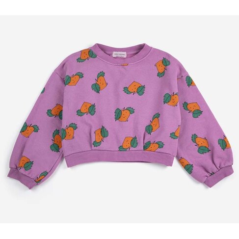 Bobo Choses Tangerine all over cropped sweatshirt