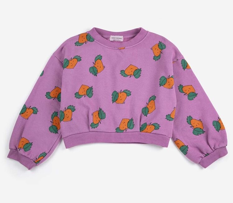 Bobo Choses  Tangerine all over cropped sweatshirt