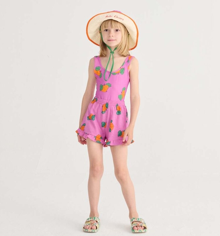 Bobo Choses Tangerine all over ruffled shorts