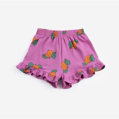 Bobo Choses Tangerine all over ruffled shorts
