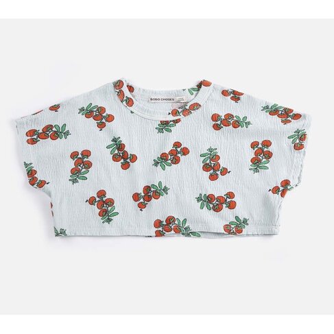 Bobo Choses Juicy Tomatoes all over cropped T-shirt