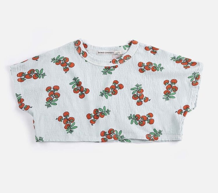Bobo Choses  Juicy Tomatoes all over cropped T-shirt