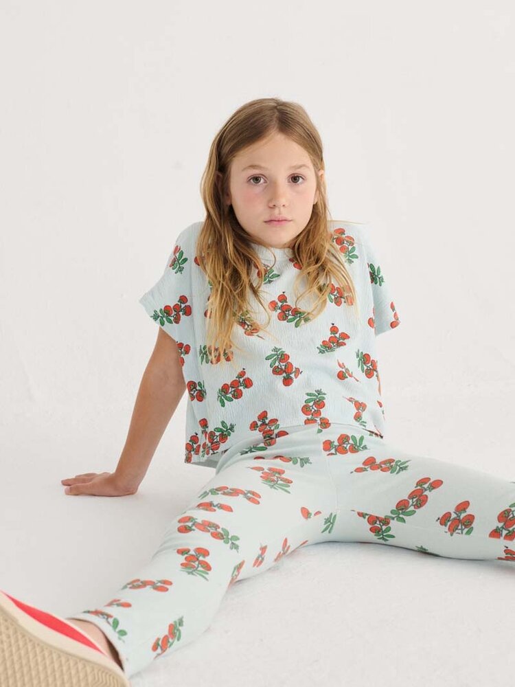 Bobo Choses  Juicy Tomatoes all over cropped T-shirt