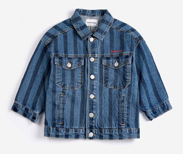 Bobo Choses Bobo Choses Striped denim jacket