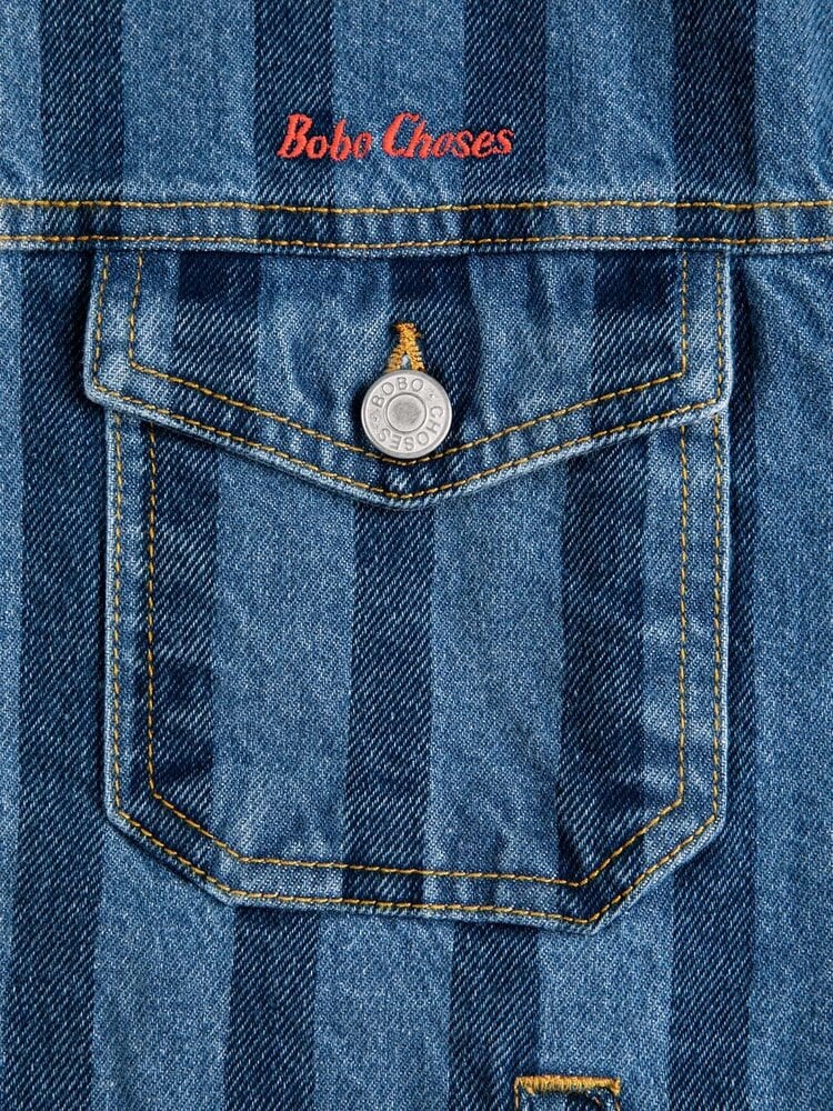 Bobo Choses Bobo Choses Striped denim jacket
