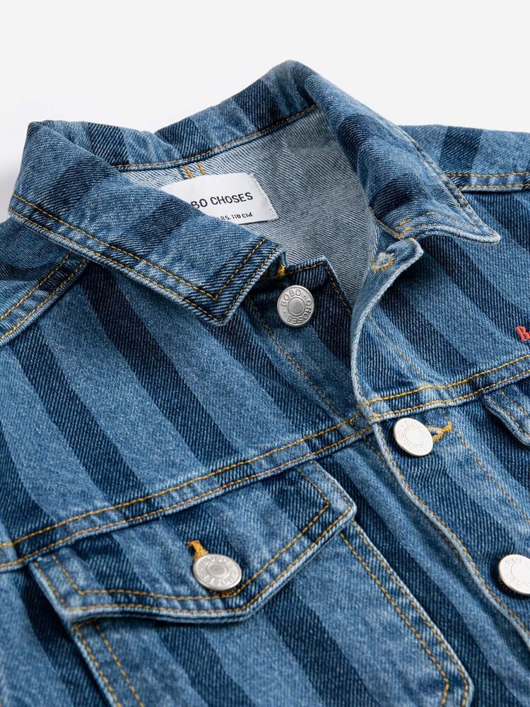 Bobo Choses Bobo Choses Striped denim jacket